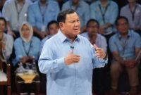 Capres nomor urut 2 Prabowo Subianto Acara Debat perdana Calon Presiden (Capres) 2024 yang digelar di kantor KPU. (Dok. Tim Media Prabowo-Gibran)