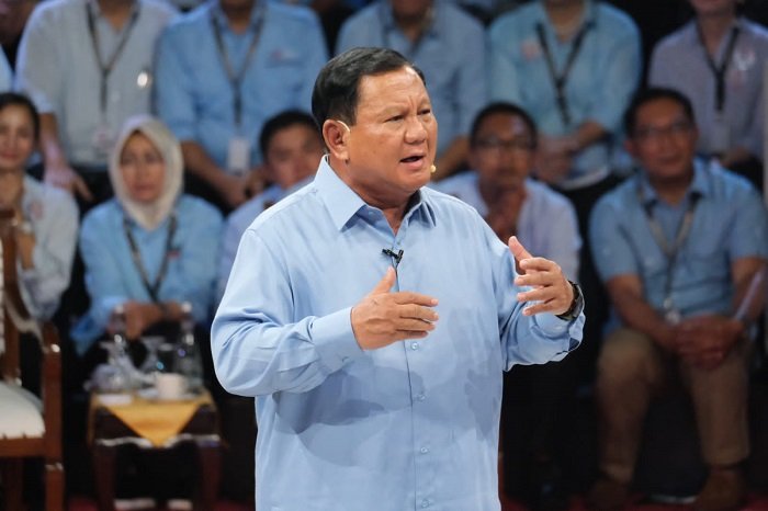 Capres nomor urut 2 Prabowo Subianto Acara Debat perdana Calon Presiden (Capres) 2024 yang digelar di kantor KPU. (Dok. Tim Media Prabowo-Gibran)