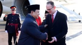 Presiden RI Prabowo Subianto tiba di Bandara Stansted Airport London. (Dok. Tim Media Prabowo)