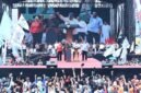 Presiden RI Prabowo Subianto saat menghadiri peringatan Hari Buruh Internasional di Lapangan Monas, Jakarta, Kamis (1/5/2025). (Dok. Tim Media Prabowo Subianto)