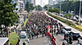 Potret aksi unjuk rasa.