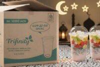 Persiapan Ramadhan makin tenang! 🌙📦 PT Triguna Jaya Sentosa pastikan stok kemasan Trifinity aman terkendali. Dari gelas es buah sampai kotak nasi katering, semuanya ready dan bersertifikat Halal.