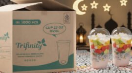 Persiapan Ramadhan makin tenang! 🌙📦 PT Triguna Jaya Sentosa pastikan stok kemasan Trifinity aman terkendali. Dari gelas es buah sampai kotak nasi katering, semuanya ready dan bersertifikat Halal.