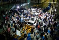 Scene of the CHERY Three-Vehicle Composite Crash Test