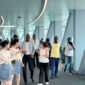 Photo shows African youth media representatives visiting the Daze Lake International Talent Community in Wangcheng District of Changsha City, central China's Hunan Province.