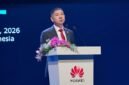 Leon Wang, President of Huawei Data Communication Product Line, giving a speech