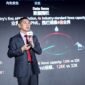 Leon Wang, President of Huawei's Data Communication Product Line, delivering a speech