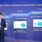 Gavin Gu delivers a speech at the summit