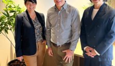 (Left to right): Deborah Kirkham, CEO of Side; Andrea Cordella, Global Head of Art and Chengdu Studio Head at Side; and Teppei Tachibana, Chairman of Side, President and CEO of Pole To Win Holdings officially announce Side Chengdu.